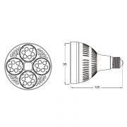 Dimension on LED PAR30 bulbs