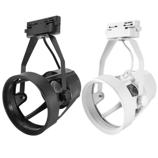 White-Black- PAR30-holder-Track-light-holder-E27-base-for-spot-lamp-led-bulb