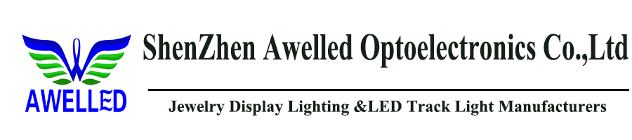Fabricante de luces de riel LED y iluminación de exhibición de joyería de calidad dorada